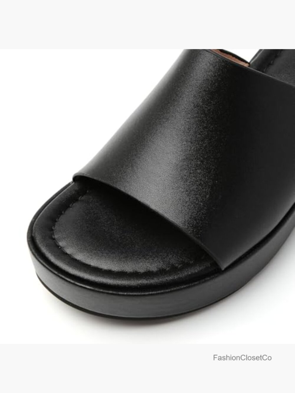 Comfortable Slip On Platform Wedge Sandals Summer Beach Dress Heels - Picture 4 of 7